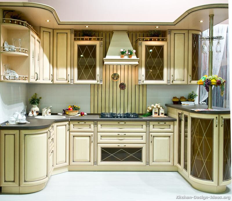 Antiqued Kitchen Cabinets
 of Kitchens Traditional f White Antique