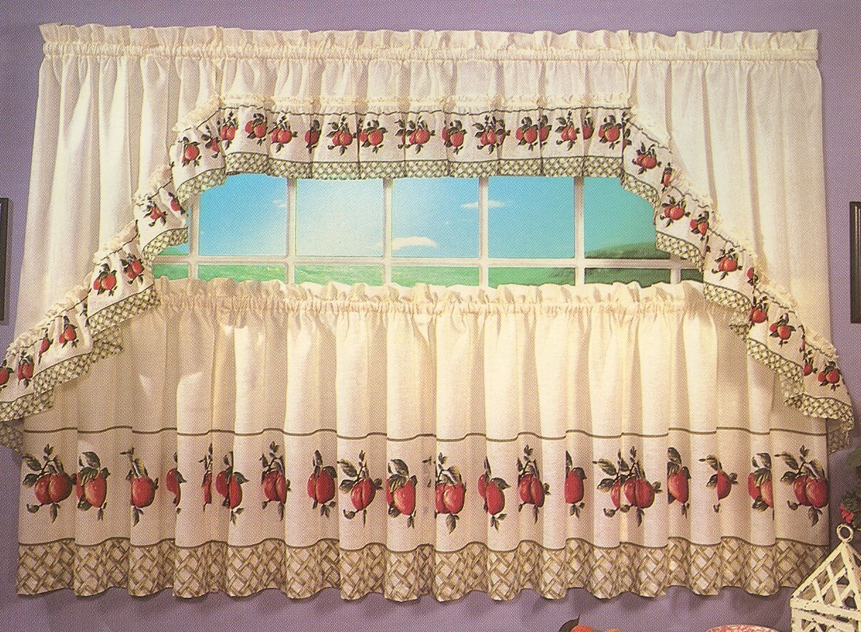 Apple Curtains For Kitchen
 Apple Trellis Kitchen Curtains