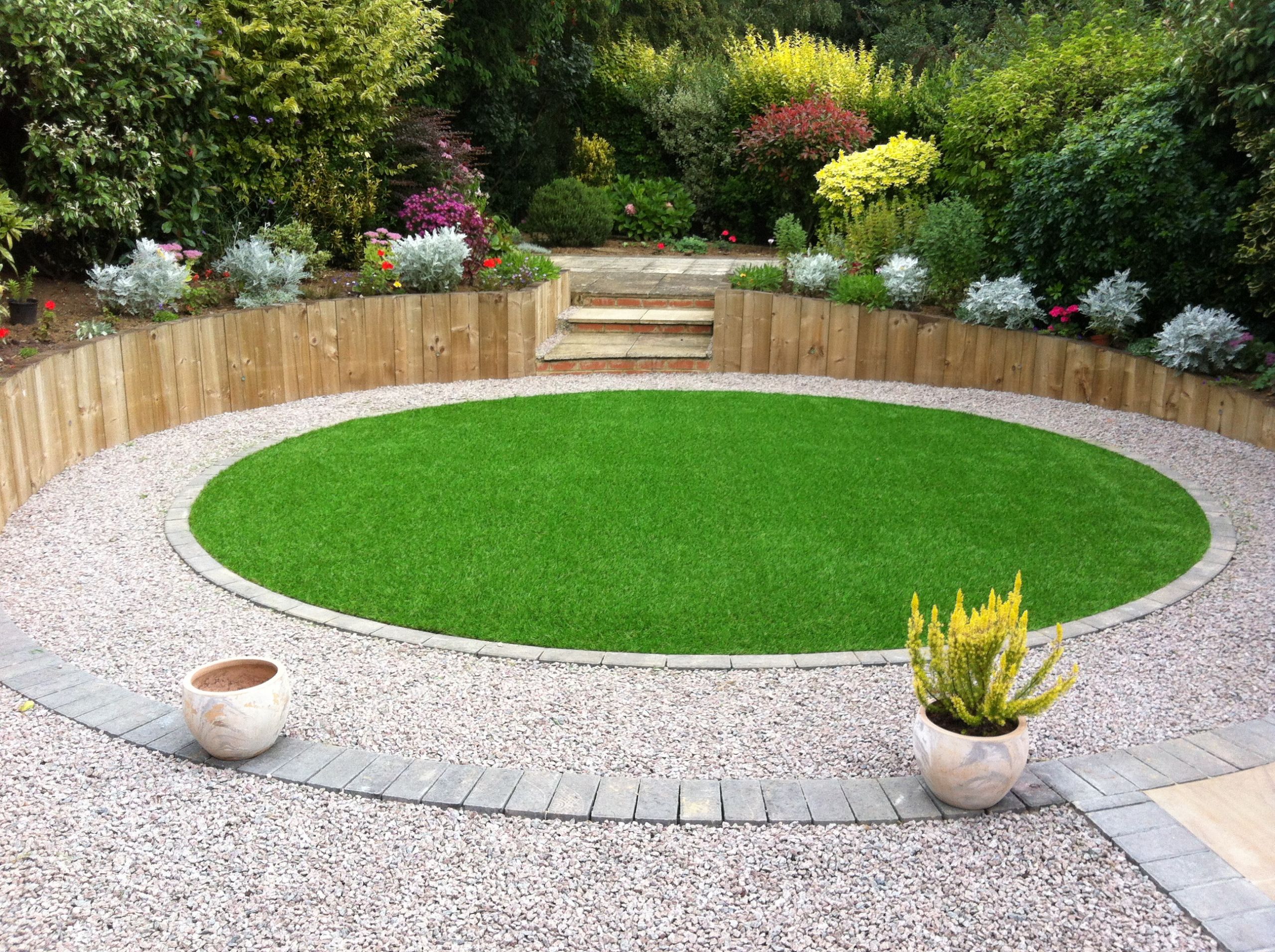 Artificial Outdoor Landscaping
 Modern Garden With Artificial Lawn Artificial Grass