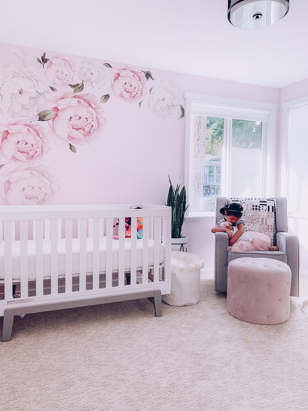 Baby Girl Decor Ideas
 Nursery Reveal Pink and gray floral nursery decor
