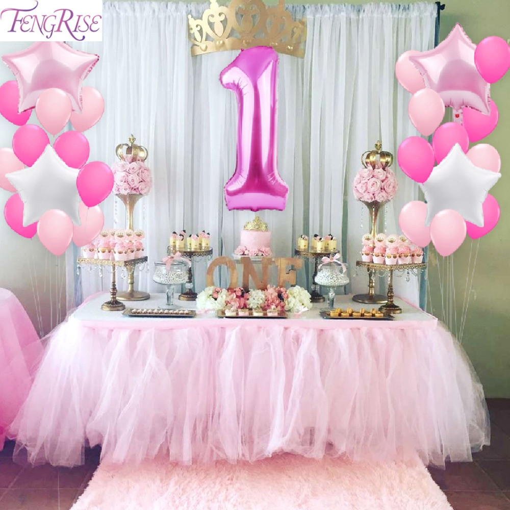 Baby Girl First Birthday Decoration Ideas
 FENGRISE 1st Birthday Party Decoration DIY 40inch Number 1