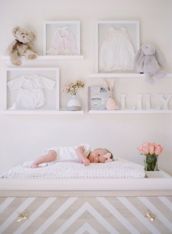 Baby Girl Wall Decor Ideas
 A Blushing Baby Nursery as Pretty as they e