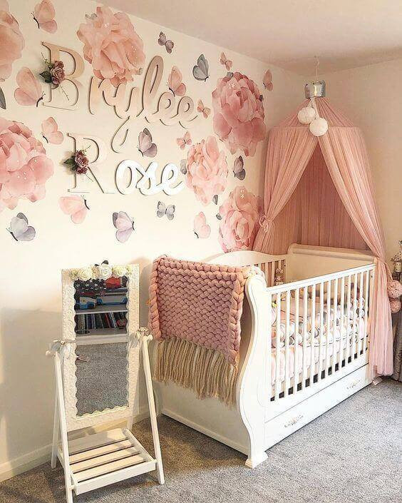 Baby Girl Wall Decor Ideas
 50 Inspiring Nursery Ideas for Your Baby Girl Cute