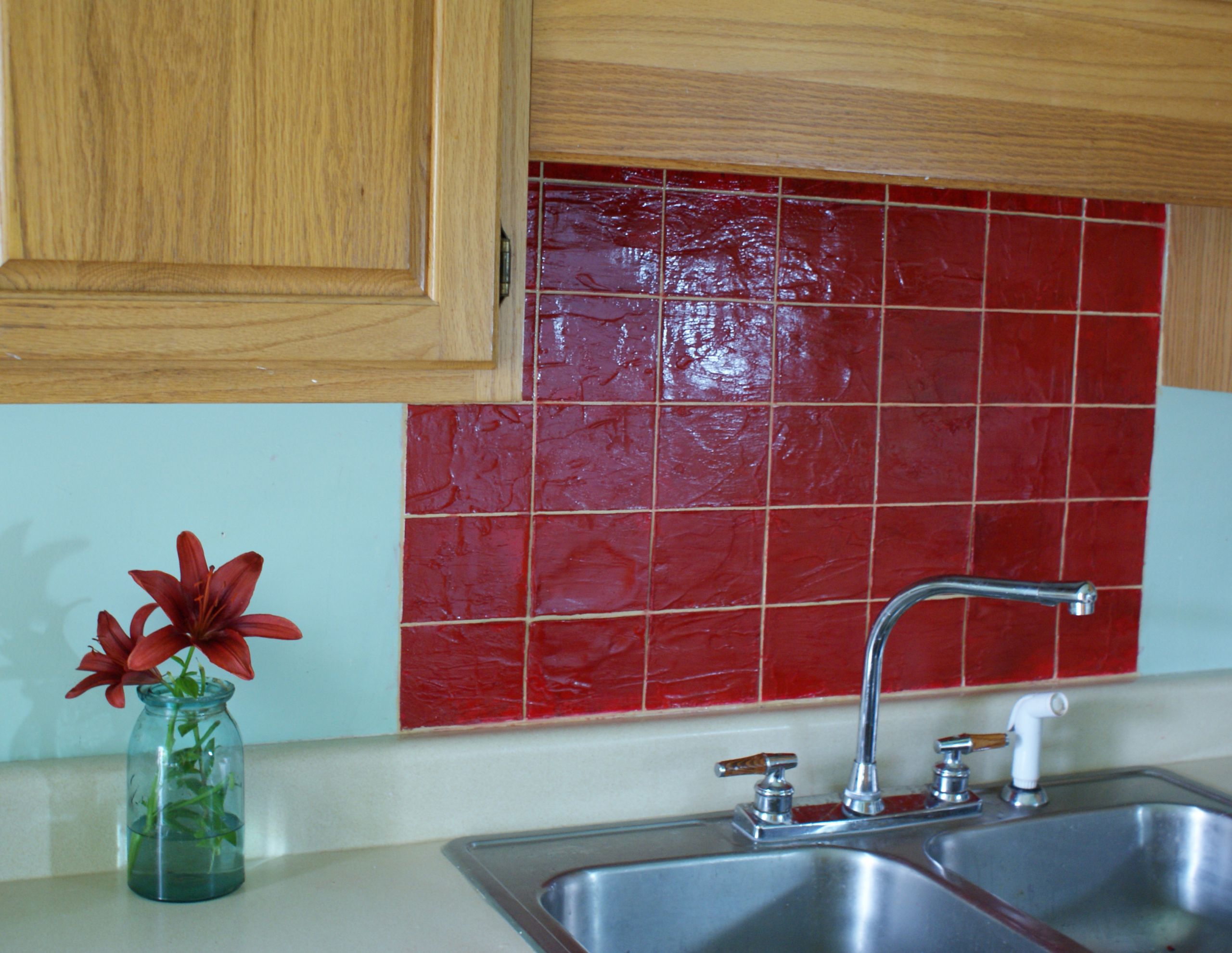 Backsplash Panels For Kitchen
 Faux Tile Kitchen Backsplash