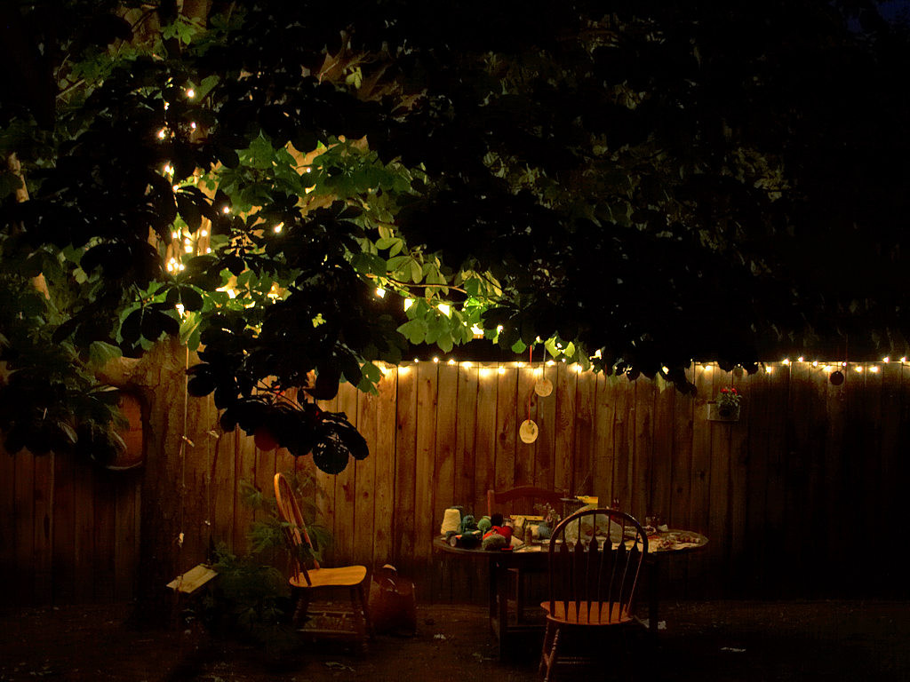 Backyard At Night
 Keeping It Simple Weddings Add A Personal Touch And Have