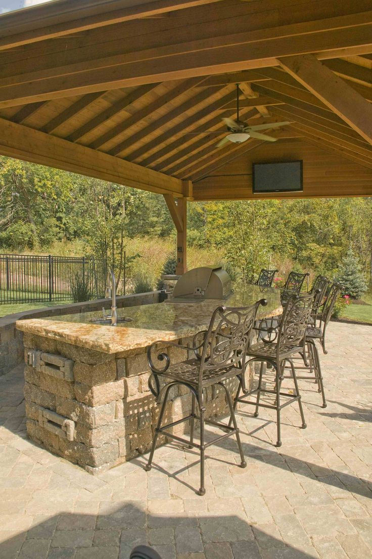 Backyard Grill &amp; Bar
 Covered outdoor bar with built in Grill