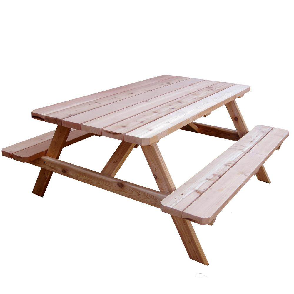 Backyard Picnic Table
 Outdoor Living Today 64 3 4 in x 66 in Patio Picnic