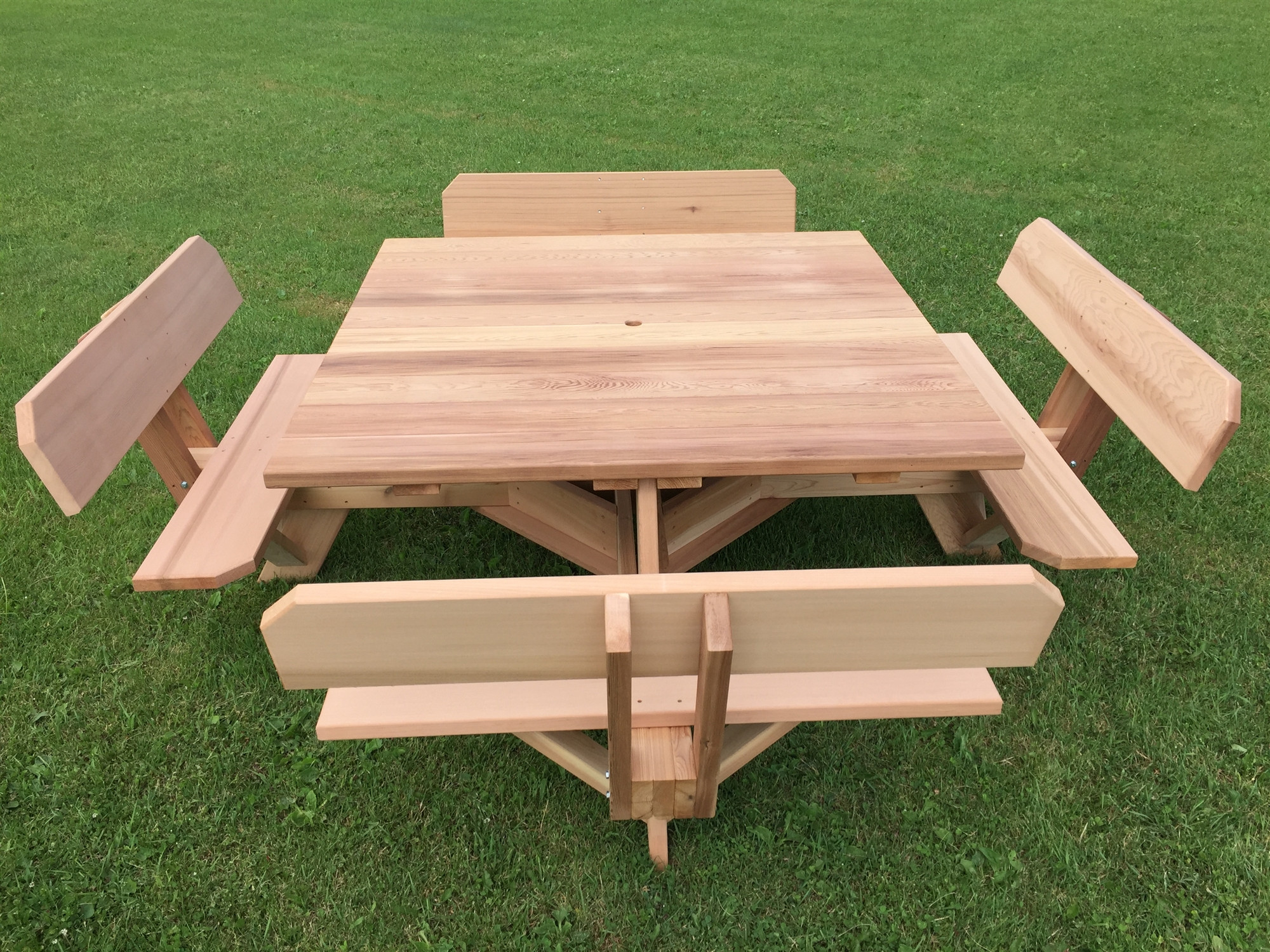 Backyard Picnic Table
 56" Western Red Cedar Picnic Table with Attached Backs