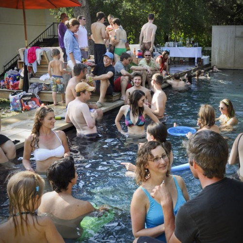 Backyard Pool Party
 New Employees Transform Pool Party into Abercrombie Ad