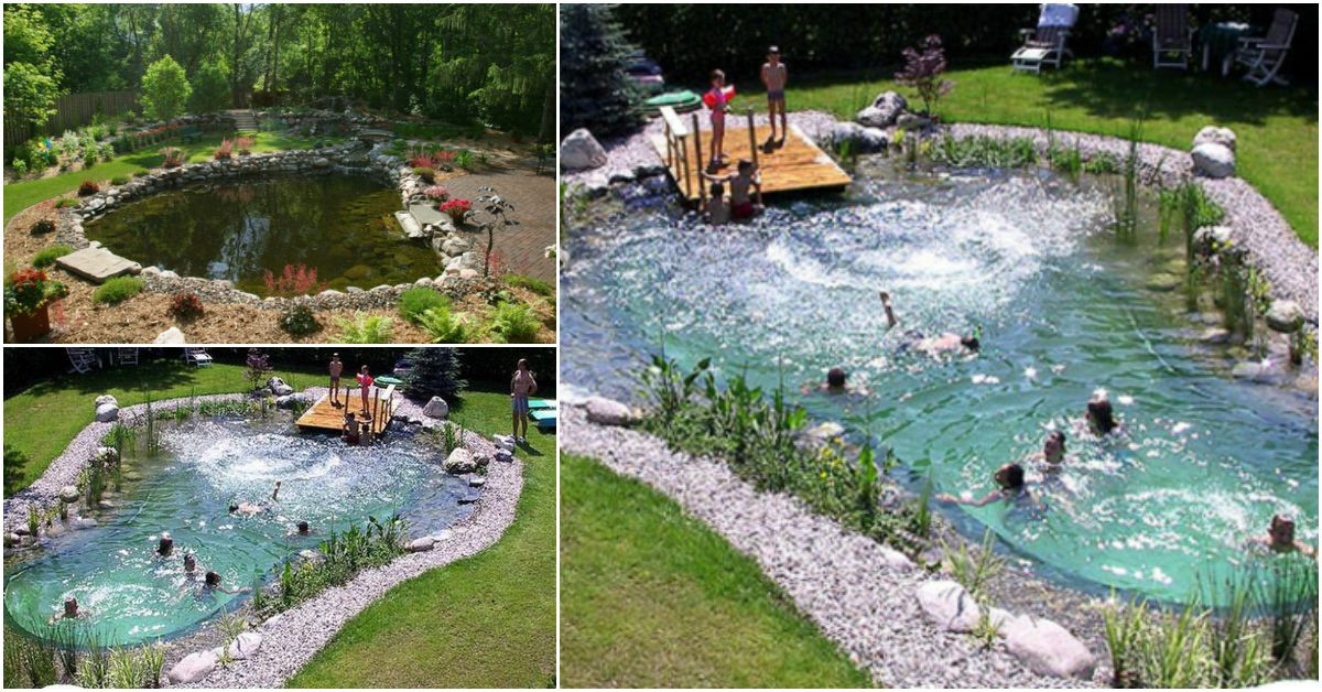 Backyard Swimming Pond Beautiful Magical Outdoor Diy How Make An All Natural Swimming Pond