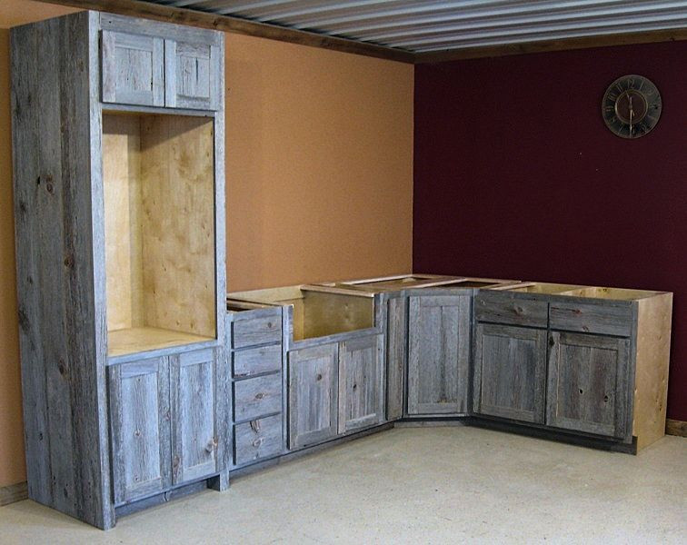 Barn Wood Kitchen Cabinets
 Weathered Gray Barn Wood Kitchen — Barn Wood Furniture