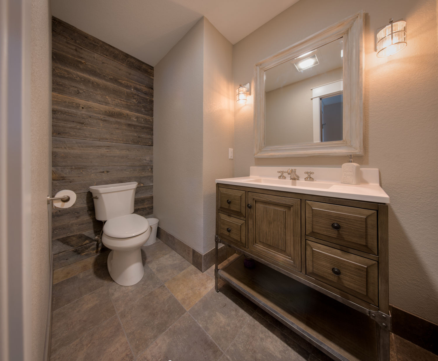 Barnwood Tile Bathroom
 6 Tips to Remodeling a Busy Bathroom by HighCraft Builders