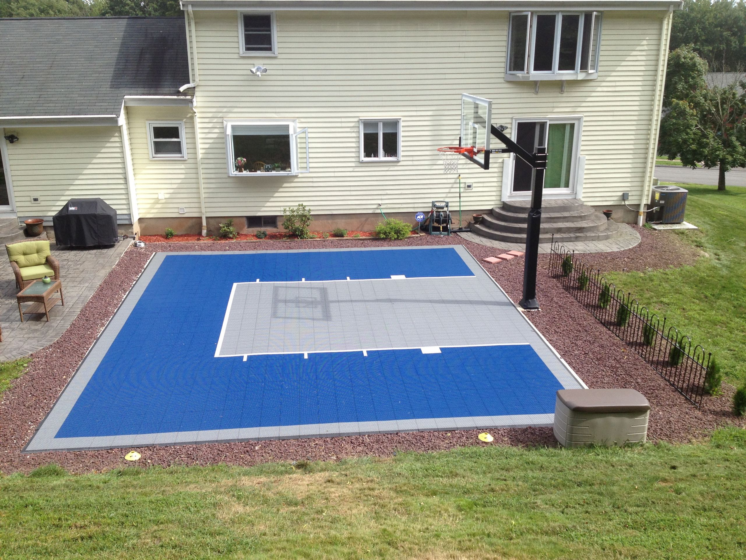 Basketball Court In Backyard
 The Hercules Platinum is the perfect fit for this clear
