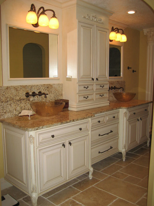 Bathroom Cabinet Ideas Design
 White Cabinets Tan Granite Home Design Ideas