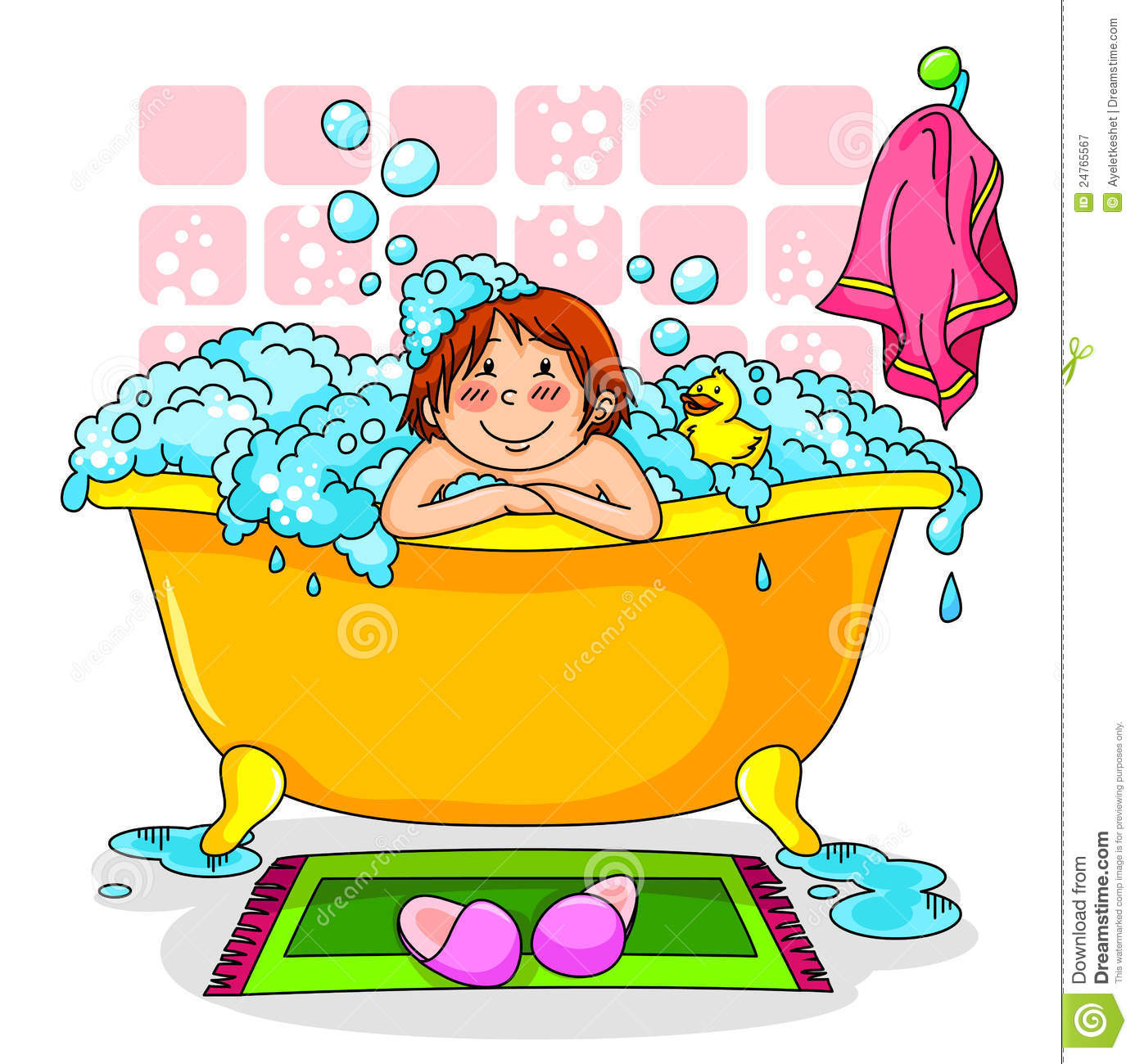 Bathroom Clipart For Kids
 Kid In The Bath Royalty Free Stock graphy Image