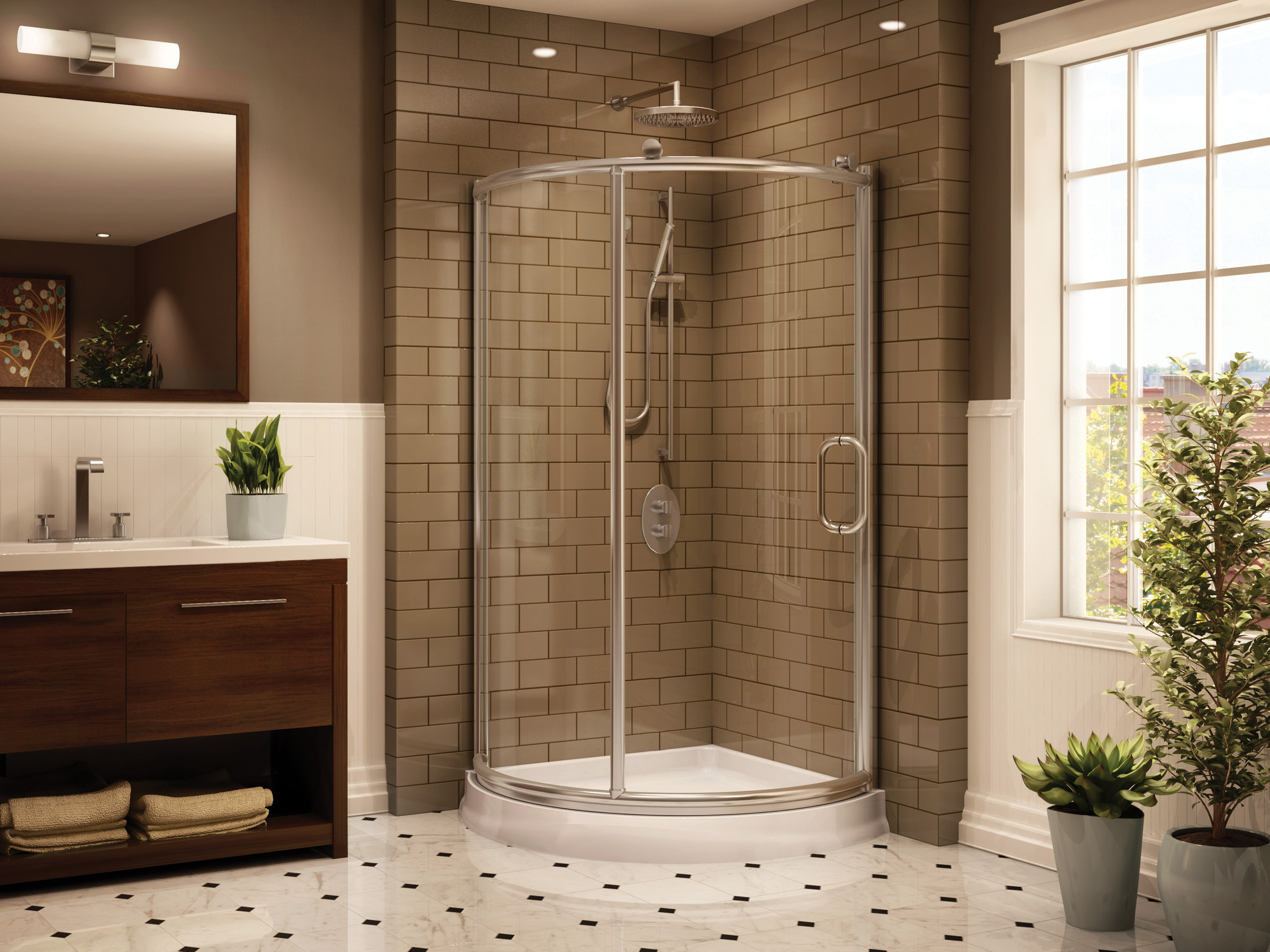 Bathroom Corner Shower
 Corner Shower Units for Small Bathroom Solving Space