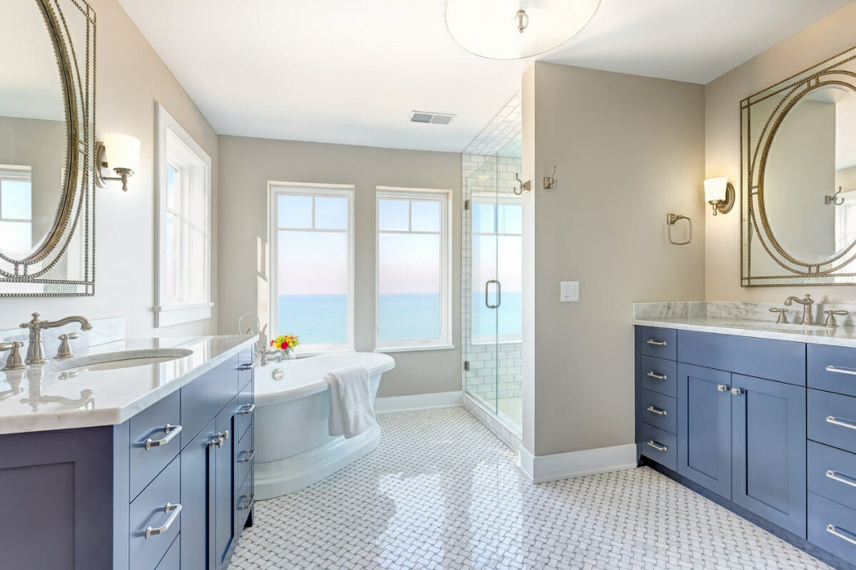Bathroom Designer Online
 Before & After Luxury Master Bathroom line Interior Design