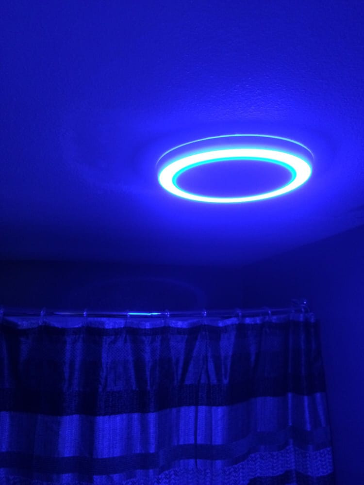 Bathroom Fan With Led Light
 Blue LED light Night light bathroom fan with 2 Bluetooth