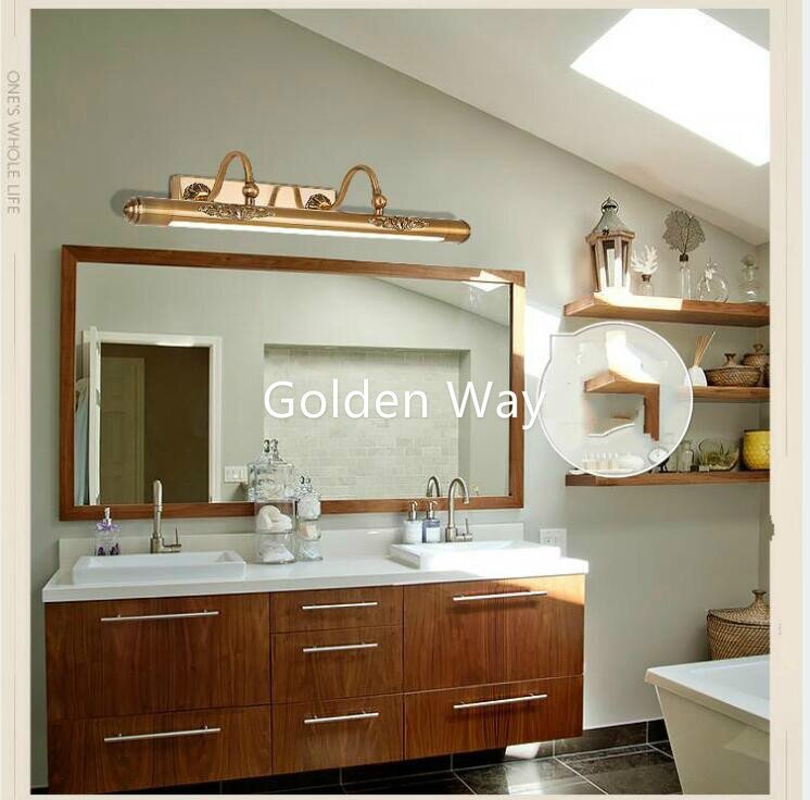 Bathroom Mirror Cabinet With Light
 52CM 60CM 80CM Bathroom Mirror Lamp Waterproof Retro