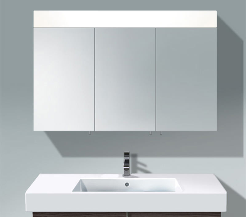 Bathroom Mirror Cabinet With Light
 Duravit Vero 1200mm 3 Door Mirror Cabinet With LED