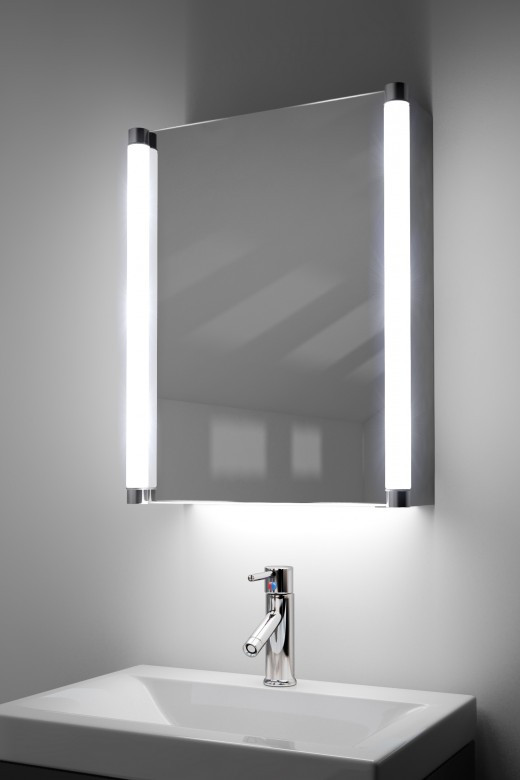 Bathroom Mirror Cabinet With Light
 Aziza demister bathroom cabinet with ambient under