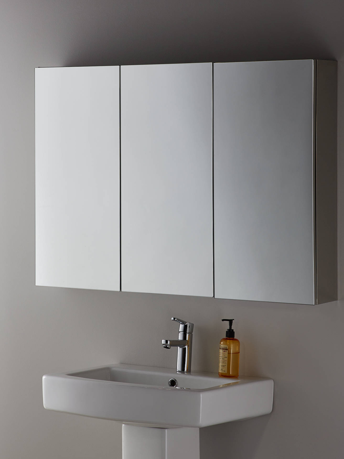 Bathroom Mirror Cabinet With Light
 John Lewis & Partners Triple Mirrored Bathroom Cabinet