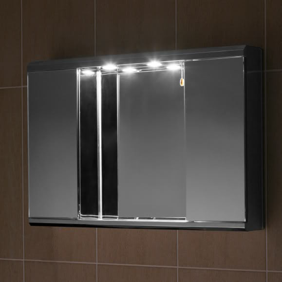 Bathroom Mirror Cabinet With Light
 Stainless Steel Bathroom Cabinet Mirror With Down Lights