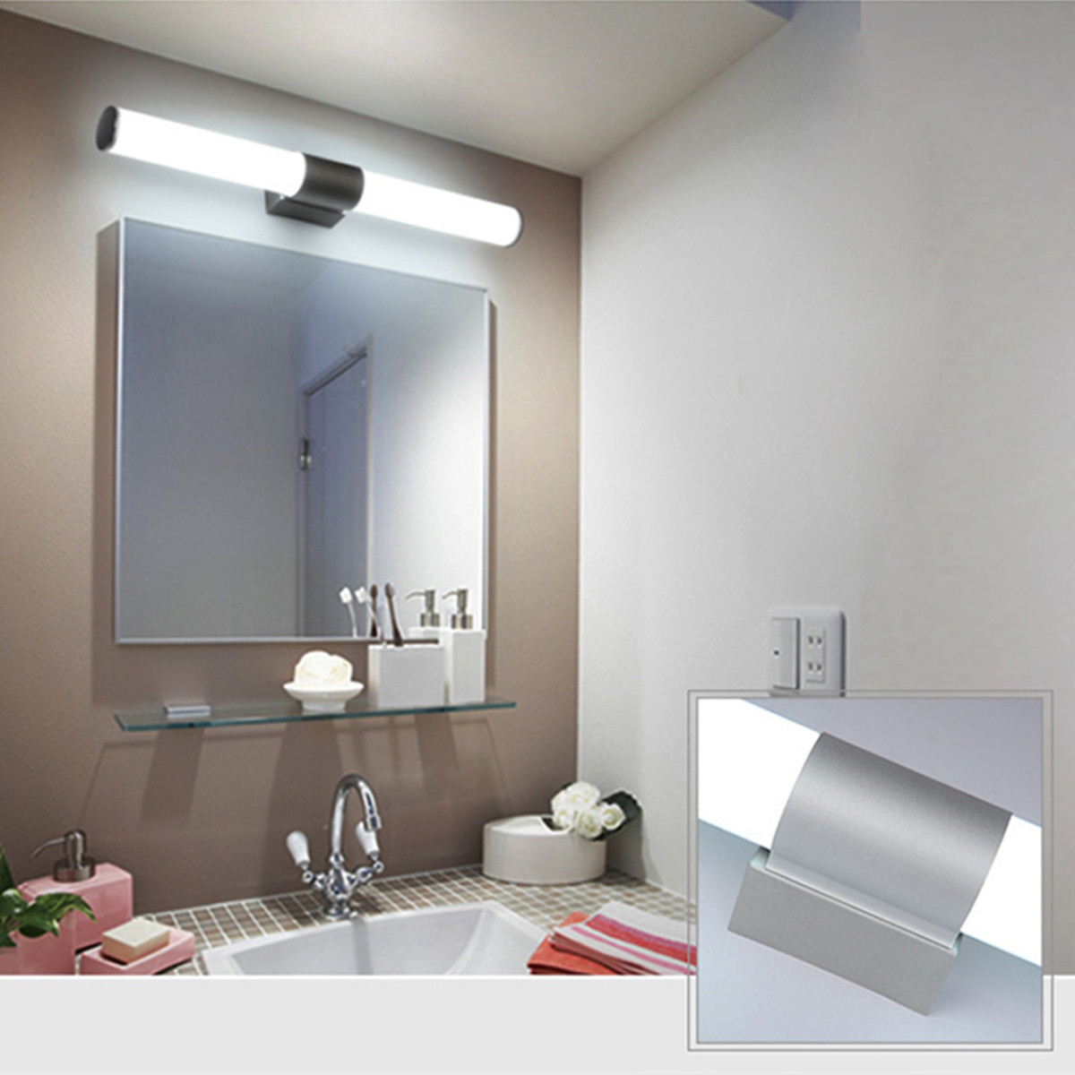 Bathroom Mirror Light
 Acrylic Modern Bathroom Vanity LED Light Front Mirror LED