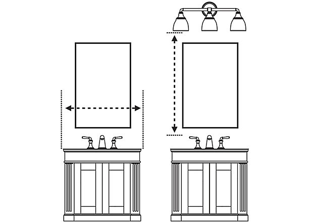 Bathroom Mirror Size
 Mirrored Cabinets and Mirrors Guide