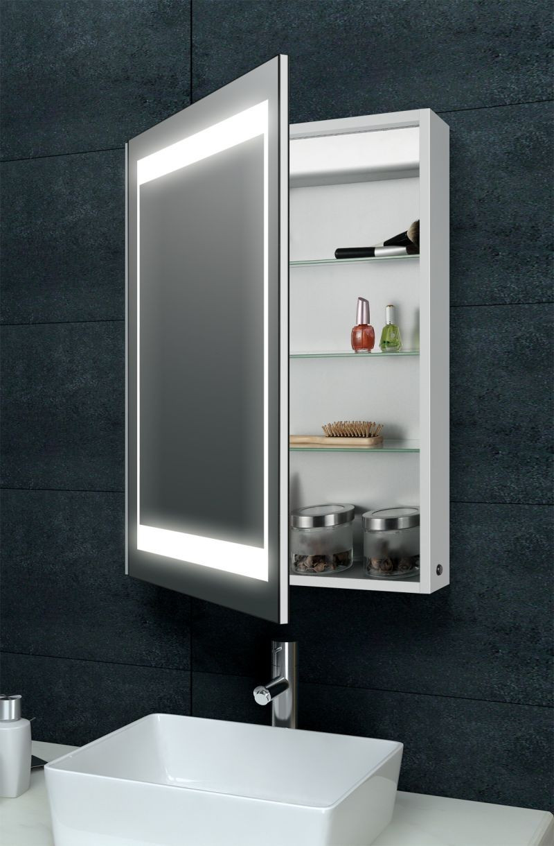 Bathroom Mirror Storage Cabinet
 Lana LED Backlit Mirrored Cabinet
