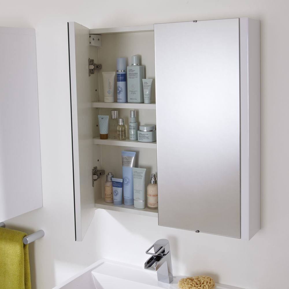 Bathroom Mirror Storage Cabinet
 Premier 2 Door Bathroom Mirror Cabinet 600mm