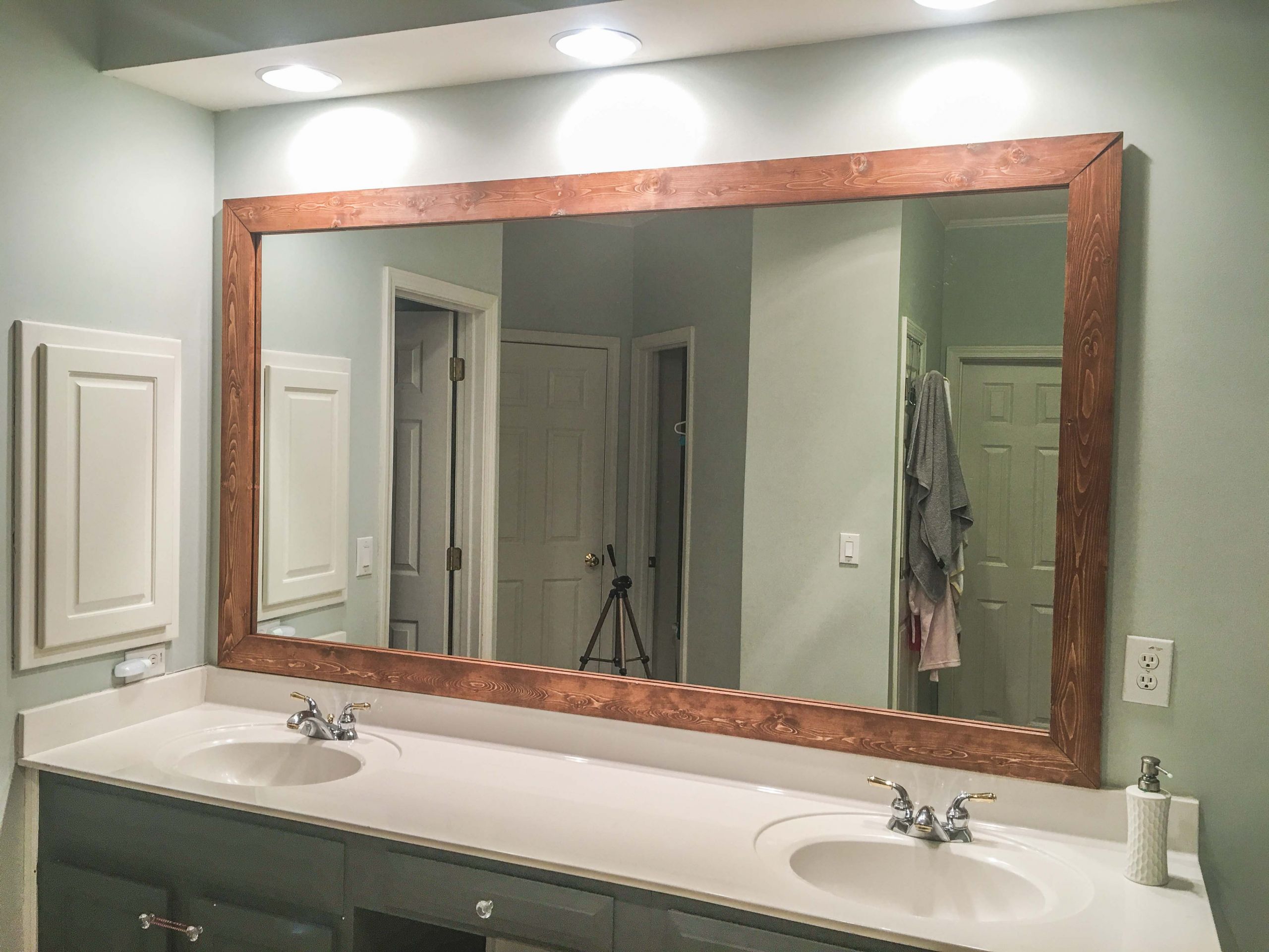 Bathroom Mirrors With Frames
 How to DIY Upgrade Your Bathroom Mirror With a Stained