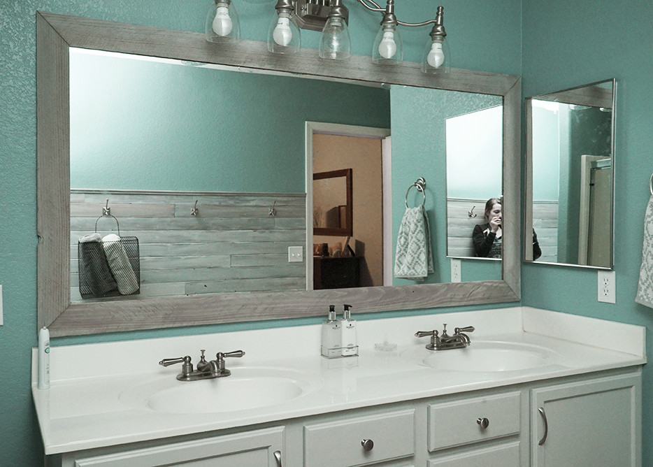 Bathroom Mirrors With Frames
 DIY Bathroom Mirror Frame for Under $10
