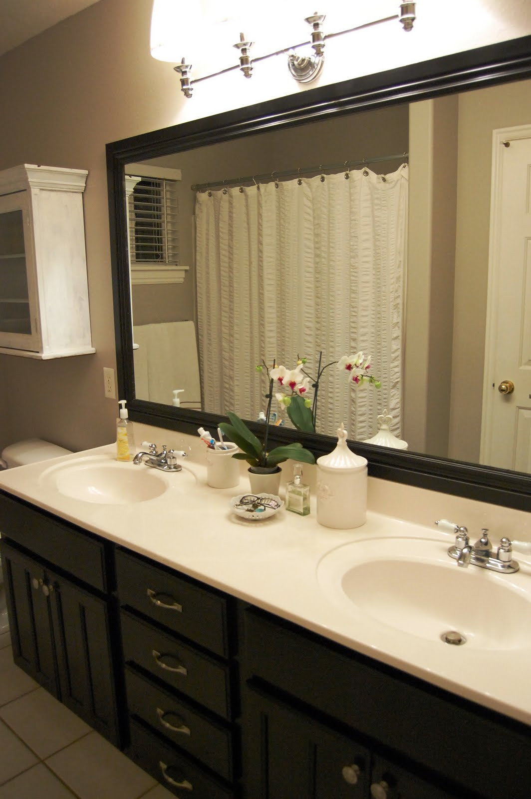 Bathroom Mirrors With Frames
 Design Gal & Her Handyman bathroom mirror frame
