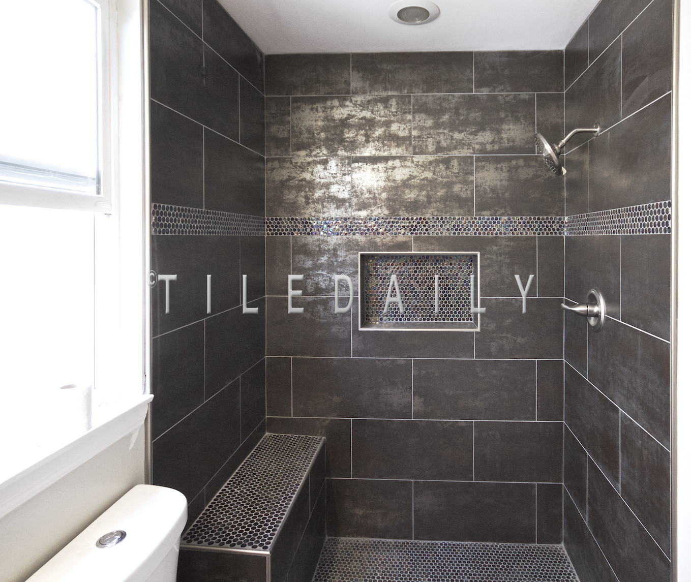 Bathroom Porcelain Tile
 Bathroom Install Metallic Iron Porcelain Tile – tiledaily