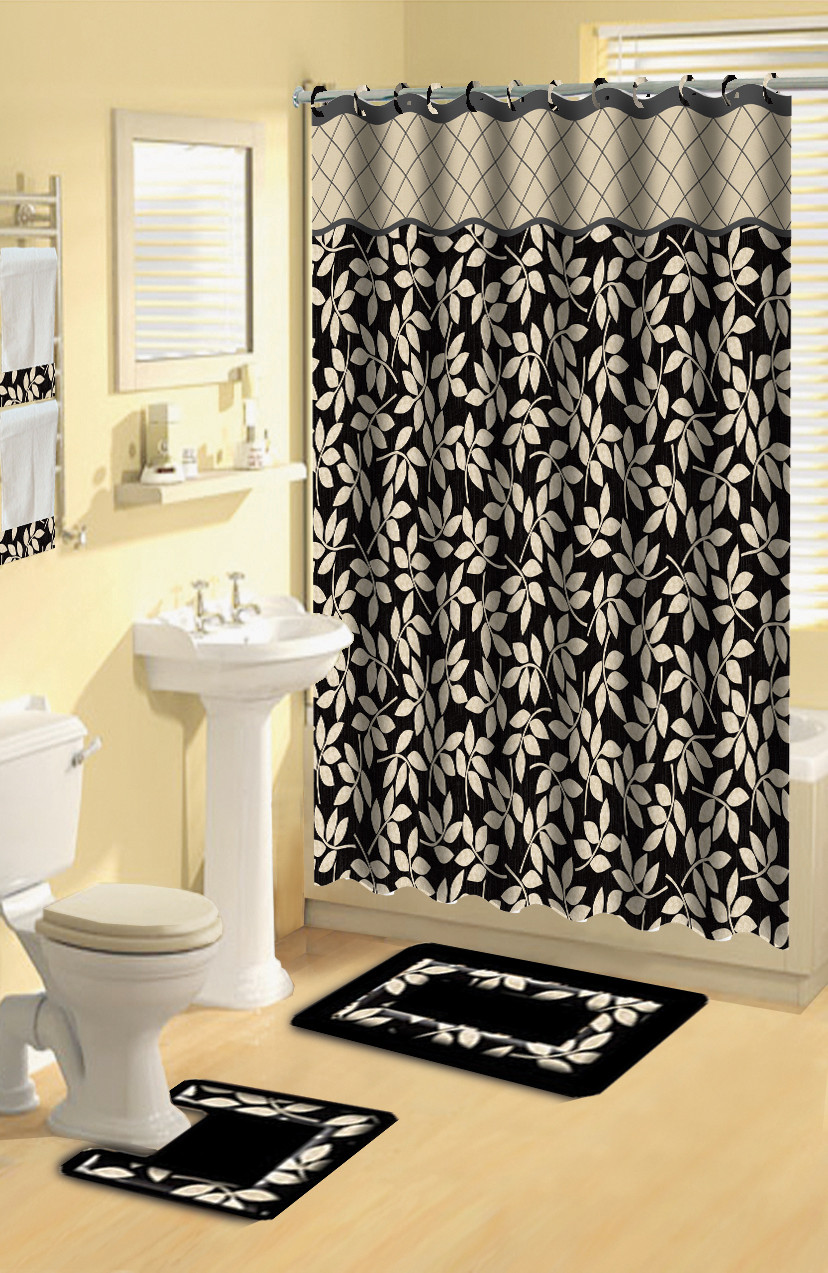 Bathroom Sets With Shower Curtain
 Home Dynamix Boutique Deluxe Shower Curtain and Bath Rug