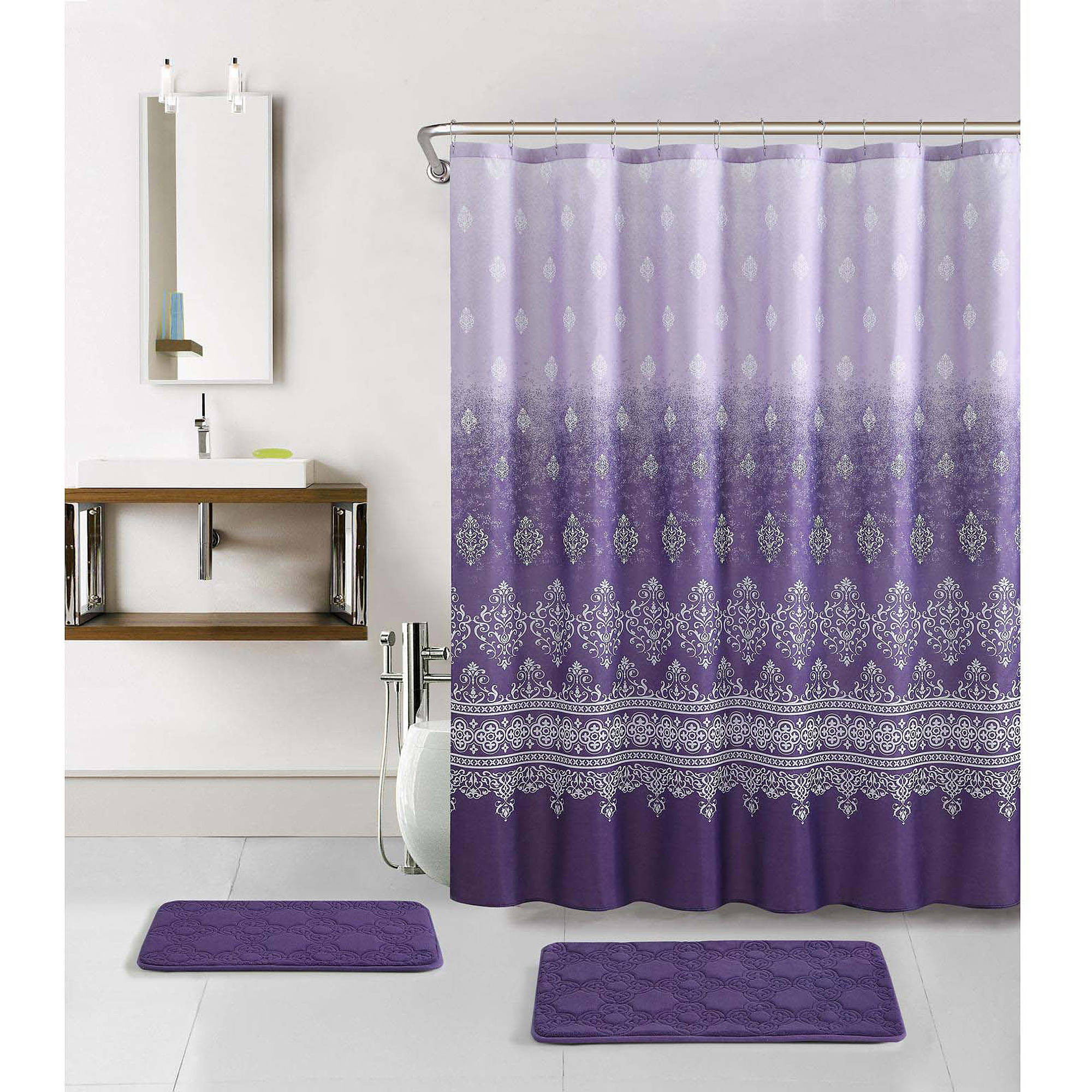 Bathroom Sets With Shower Curtain
 Bathroom Wondrous Shower Curtain Walmart With Alluring