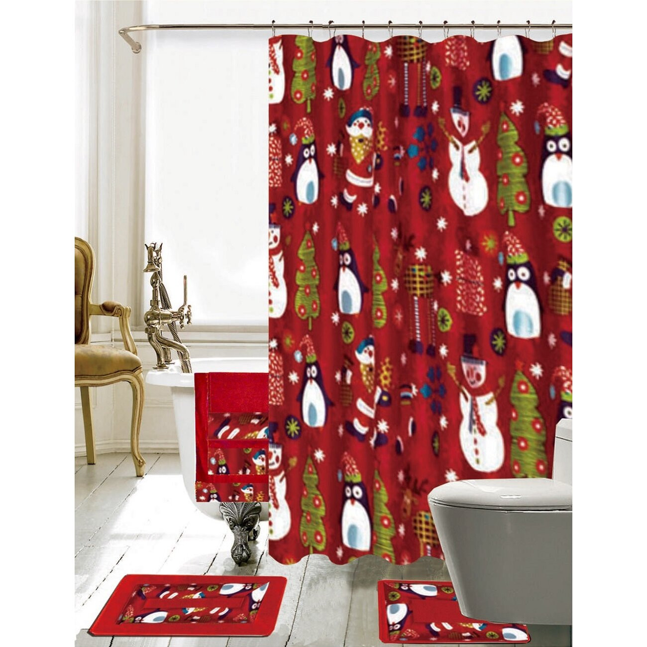 Bathroom Sets With Shower Curtain
 Daniels Bath Christmas Bathroom Decor 18 Piece Shower