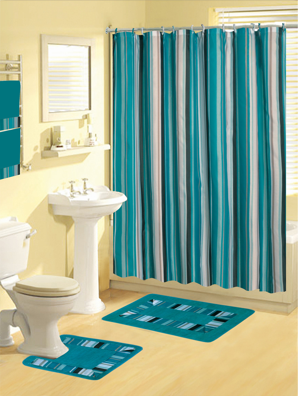 Bathroom Sets With Shower Curtain
 Home Dynamix Boutique Deluxe Shower Curtain and Bath Rug