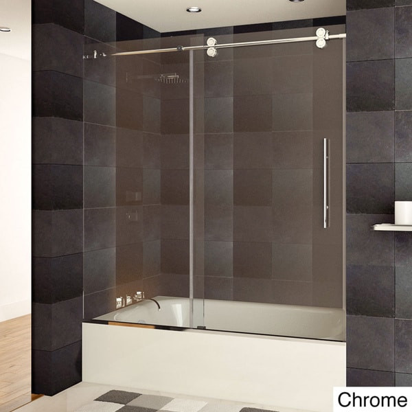 Bathroom Shower Glass Doors
 Shop LessCare Luxury Tempered Glass Frameless Bathtub