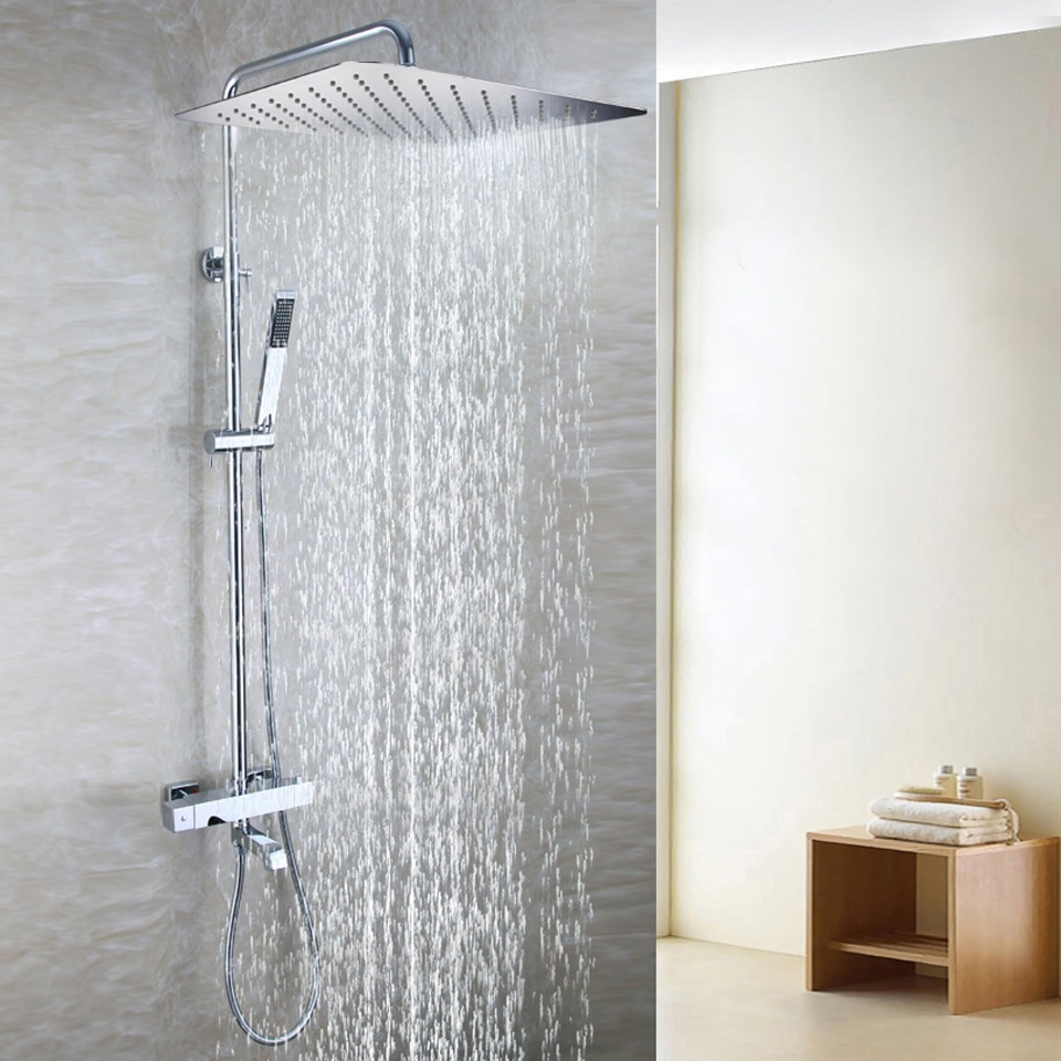 Bathroom Shower Head
 55X35 CM Ultra thin Rain Shower Head Exposed Bath