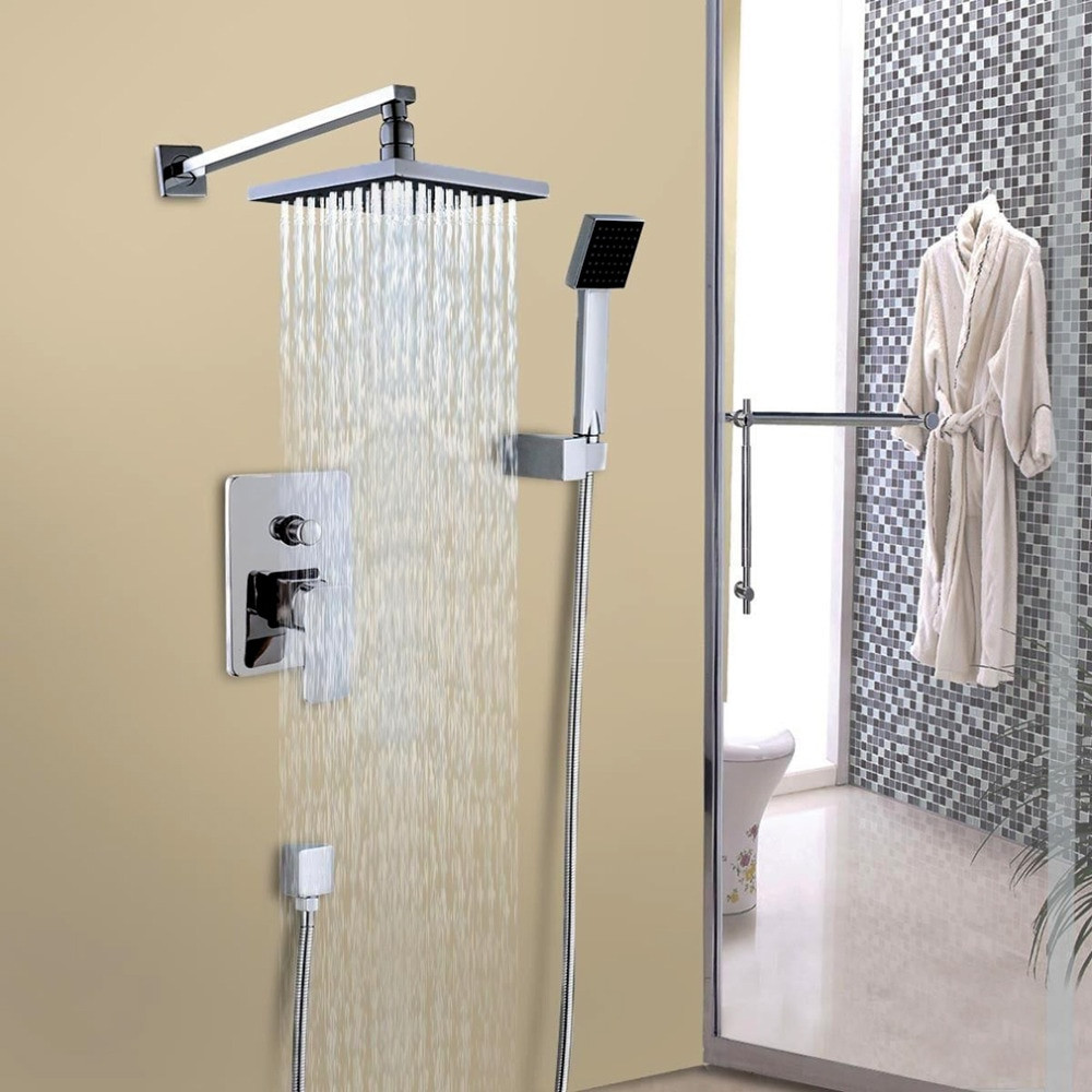 Bathroom Shower Head
 Wall Mounted Rainfall Shower Head Arm Control Valve