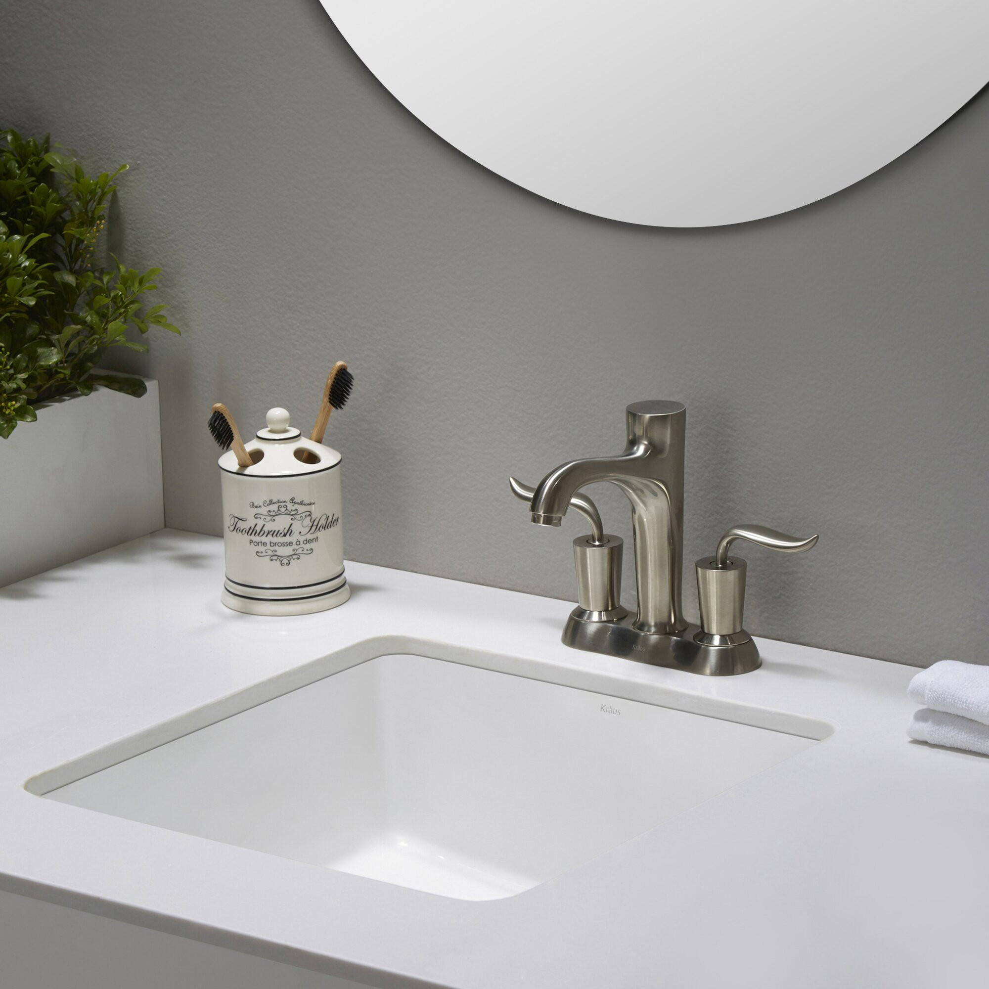 Bathroom Sinks Undermount
 Kraus Elavo™ Ceramic Square Undermount Bathroom Sink with