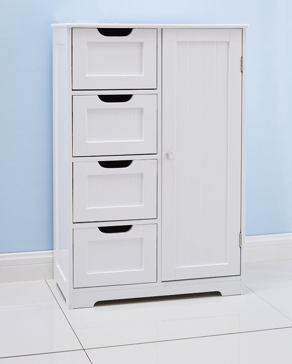 Bathroom Storage Floor Cabinet
 White Bathroom Floor Cabinet Freestanding With 4 Drawers