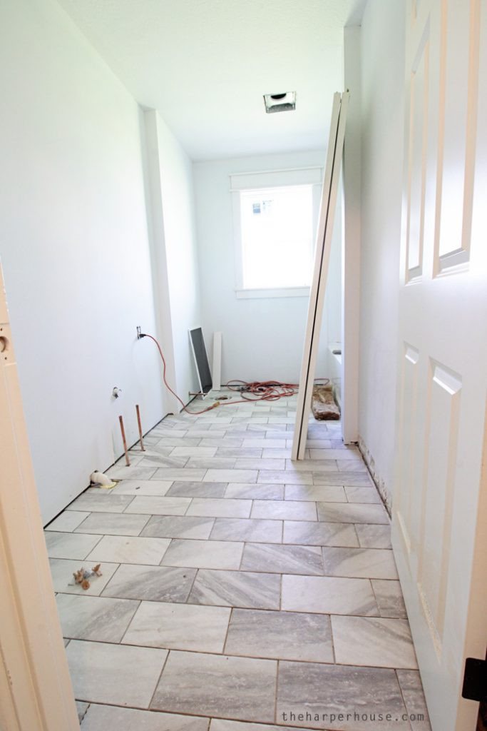 Bathroom Tiles Floor
 Flip House Hall Bath Updates
