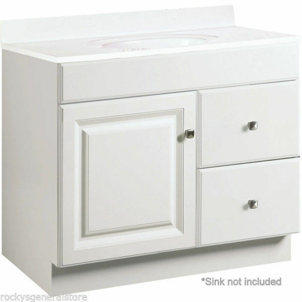 Bathroom Vanity 36 Inches Wide
 Bathroom Vanity Cabinet Thermofoil White 36" Wide x 21
