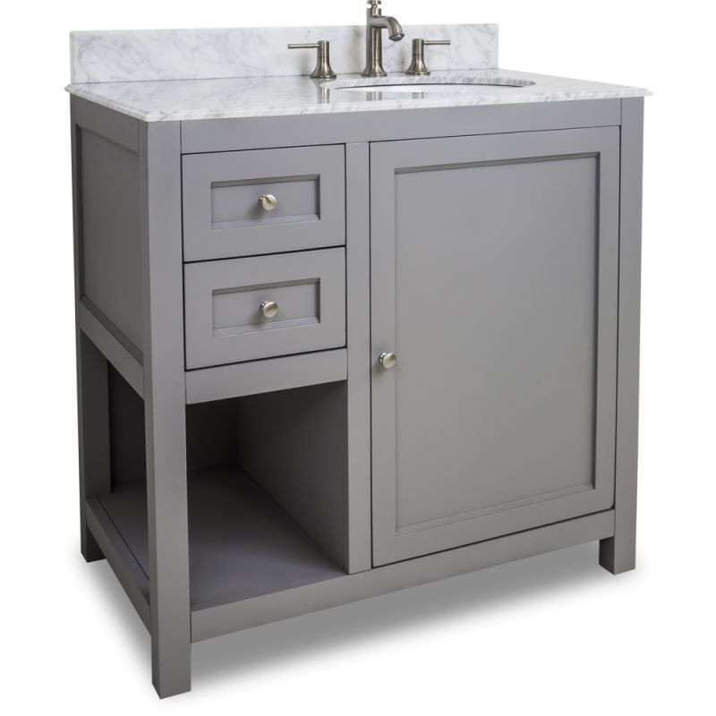 Bathroom Vanity 36 Inches Wide
 Jeffrey Alexander VAN103 36 T Grey Astoria Modern