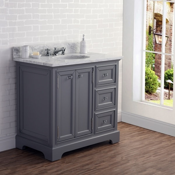 Bathroom Vanity 36 Inches Wide
 Shop 36 Inch Wide Cashmere Grey Single Sink Carrara Marble