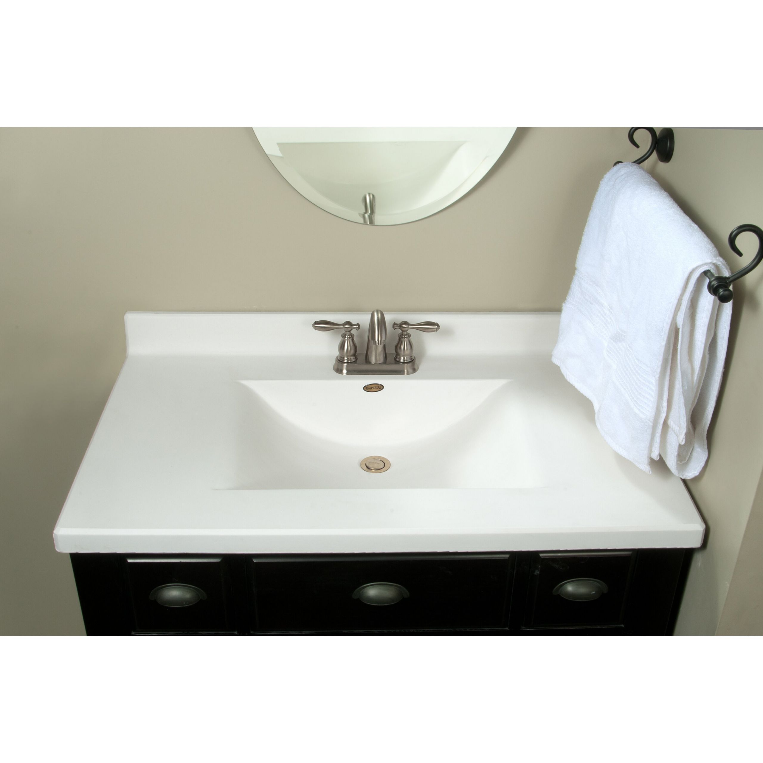 Bathroom Vanity Bowls Awesome Imperial Centre Wave Bowl 37&quot; Single Bathroom Vanity top