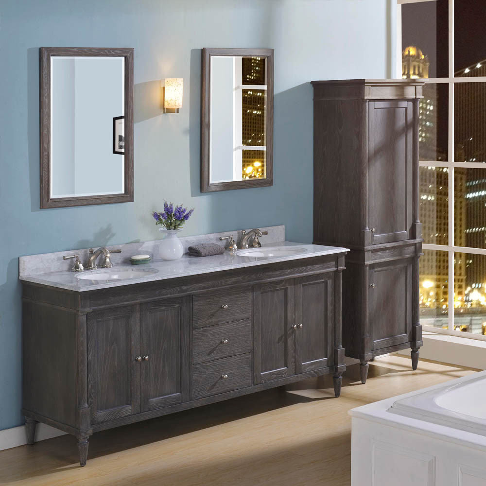 Bathroom Vanity Bowls
 Fairmont Designs Rustic Chic 72" Vanity Double Bowl